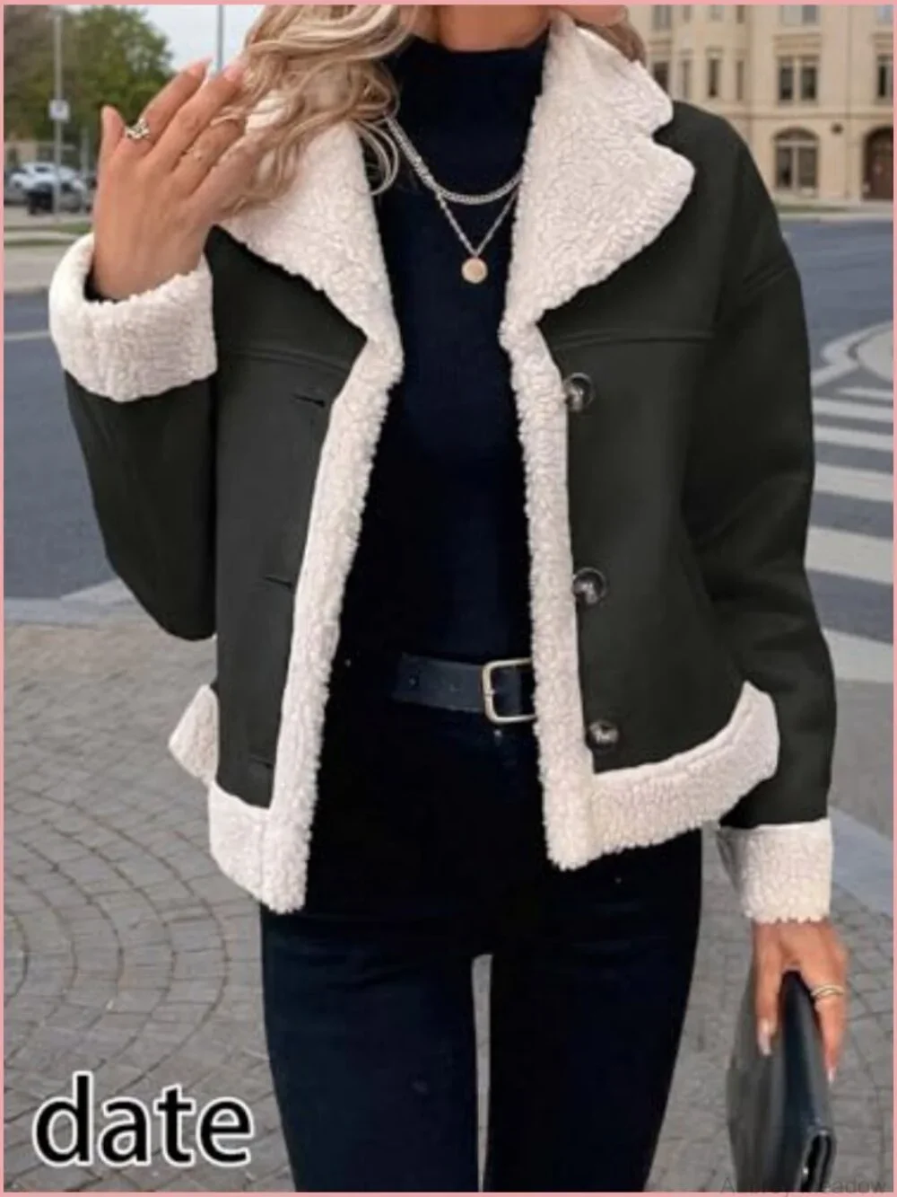 Women's Faux Suede Sherpa Jacket - Shearling Lined Fleece Outerwear